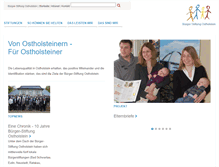 Tablet Screenshot of buerger-stiftung-ostholstein.de